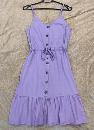 Бавовняний сарафан на тонких бретелях