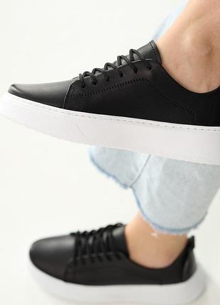 Кеды женские кожаные 587916 черные