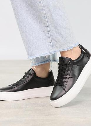 Кеды женские кожаные 587956 черные