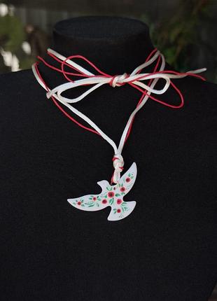 Підвіска чокер пташка, підвіска ластівка, аксесуари для дівчат, прикраси на шию