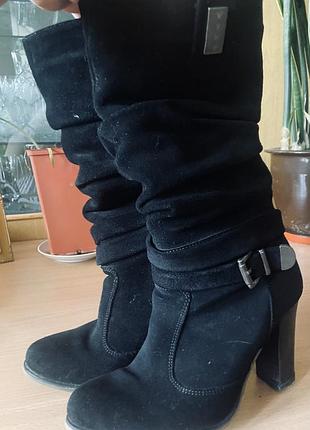 Зимові чоботи з натуральної замші