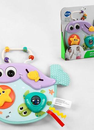 Погремушка "hola" трещотка, шуршащий элемент, пальчиковый лабиринт, в коробке.