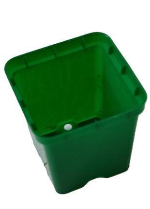Горшок для рассады квадратный р9 (500 мл) зеленый