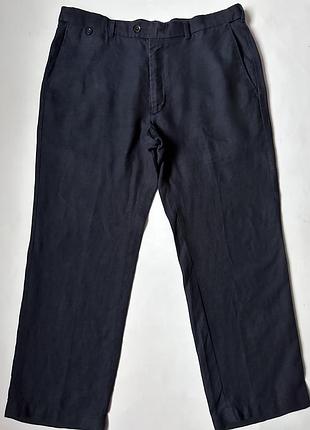 Брюки льняні