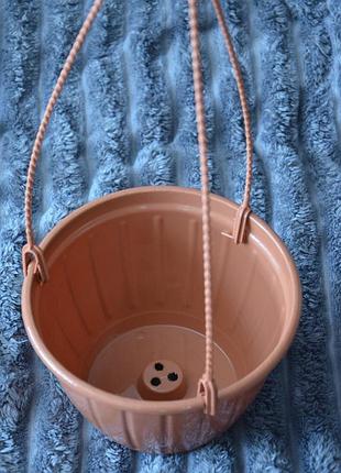 Горщик для квітів підвісний d190 із підвісом теракот