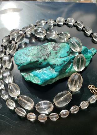 Стеклянное ожерелье ручной работы, винтаж