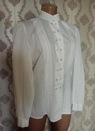 Невероятно красивая блуза в винтажном стиле с вышивкой перфорацией