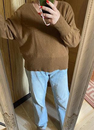 Шикарный кашемировый джемпер оверсайз 52-56 р