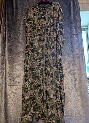 Пляжна чорна  туніка на купальник р.м