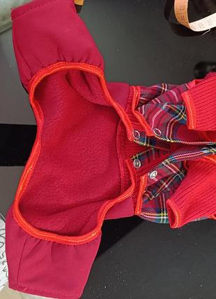 Теплий, м'який трикотажний комбінезон на маленьку собачку чи цуценя