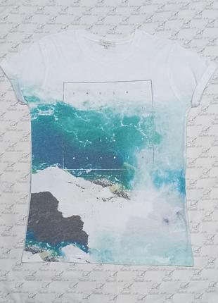 Біла футболка з принтом river island розмір s