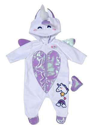 Одежда для куклы baby born - комбинезон единорога