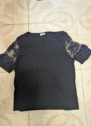 Чорний елегантний топ р.44-48