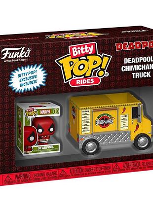 Набор фигурок bitty pop! ride серии марвел - дэдпул и грузовик чимичанги