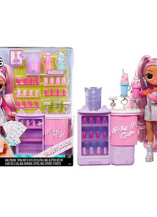 Игровой набор с куклой l.o.l. surprise! sweet nails kitty k café серии o.m.g. китти к (503859)
