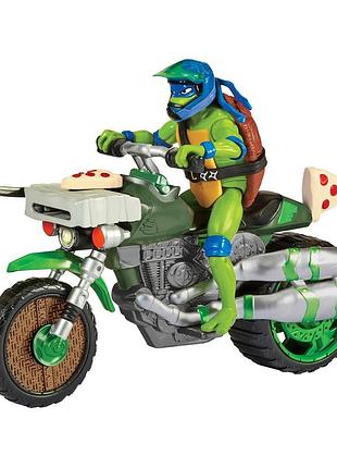 Боевой транспорт с фигуркой - леонардо на мотоцикле