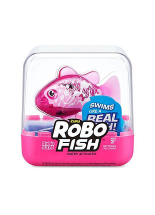 Интерактивная игрушка robo alive s3 - роборыбка (розовая)