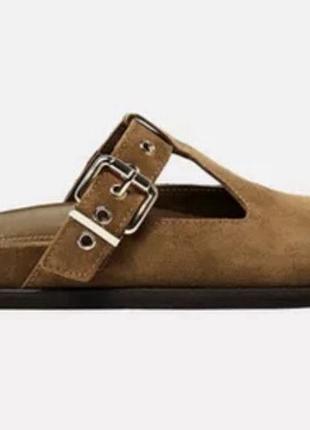 Замшеві сабо zara