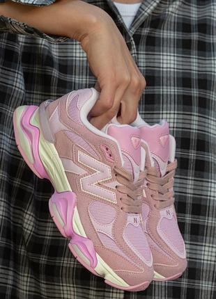Женские кроссовки new balance 9060 pink suede 37-38-39-40