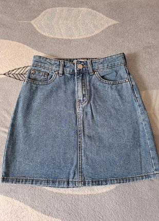 Джинсова спідниця міні
