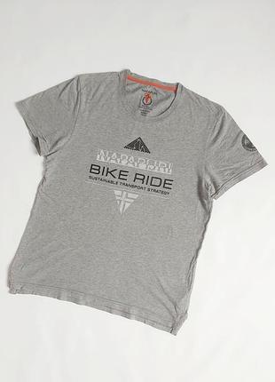 Спортивная мужская футболка серая р. с napapijri