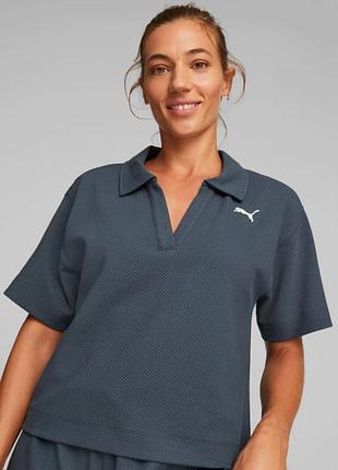 Поло жіноче puma her polo tee blue 67310816