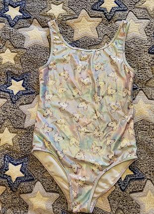 Купальник с единорогами, 164р.