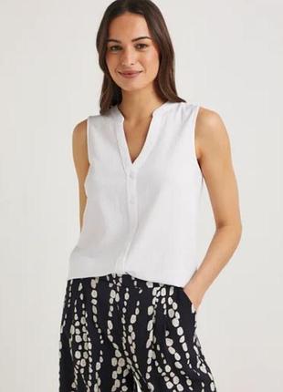 Стильний білий топ/майка/блузка/блуза papaya.  англія