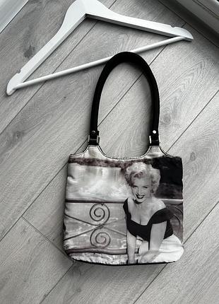 Вінтажна сумка принт мерлін монро ретро стиль сумка мерлін монро