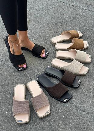 Шльопанці жіночі натуральна шкіра і замша