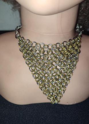 Колье, гарда, гердан кольчужное плетение.