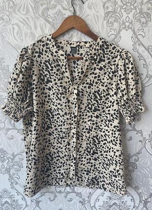 Трендовий принт леопардовий блуза великий розмір