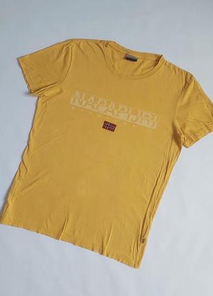 Чоловіча футболка жовта р. л napapijri
