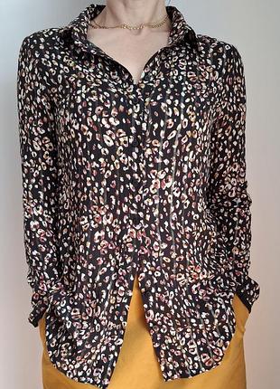 Блуза studio anneloes нидерланды оригинал леопард вискоза