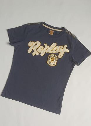 Футболка чоловіча короткий рукав з принтом р. м replay