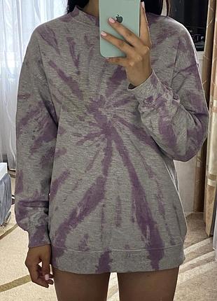 💜світшот у стилі tie-dye стильний та зручний світшот oversize фасону. м’який, дуже приємний до тіла.