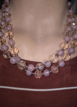 Шикарные бусы разовой кварц, винтаж