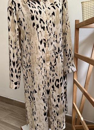Леопардова сукня халат  з вирізами xl-3xl