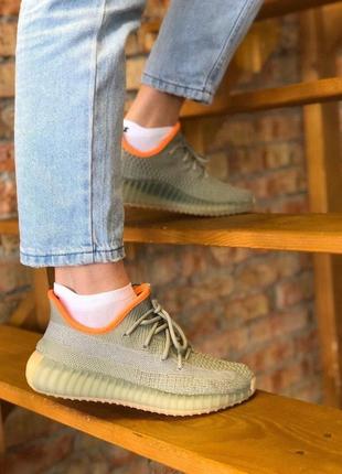 Adidas yeezy boost v350 grey/orang refl🆕шикарні кросівки адідас🆕купити накладений платіж2 фото