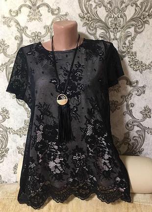 Футболка кружевная