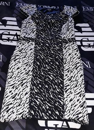 Черное белое платье сарафан