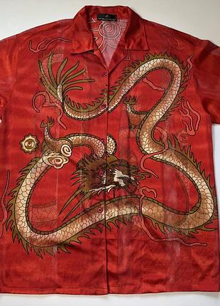 Чоловіча літня сорочка з драконом xxl