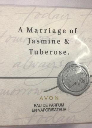 Парфюмерная вода a marriage of jasmine and tuberose (30 мл) avon