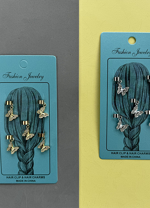 Набір прикрас для волосся метелики золоті