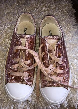 Converse кеди на дівчинку дівчачі кеды на девочку блискучі сверкающие 3