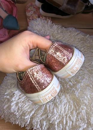Converse кеди на дівчинку дівчачі кеды на девочку блискучі сверкающие 5