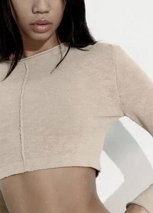 Топ с длинным рукавом zara
