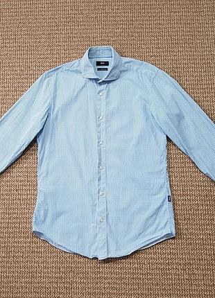 Hugo boss ridley stripe shirt рубашка slim fit italian fabric оригинал (s)