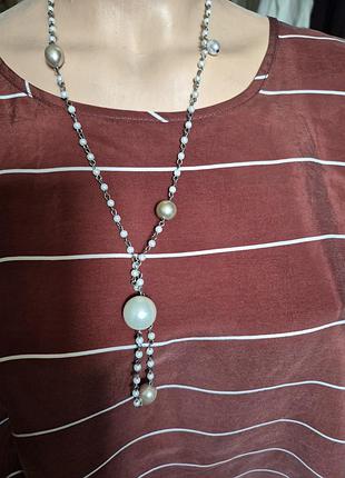 Шикарные бусы жемчуга винтаж