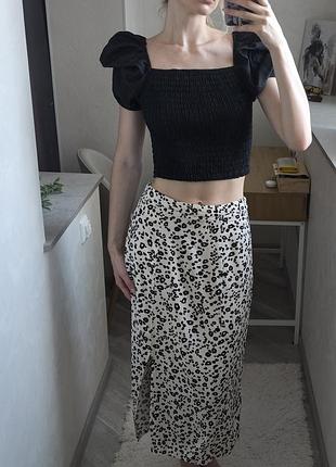Юбка с леопардовым принтом